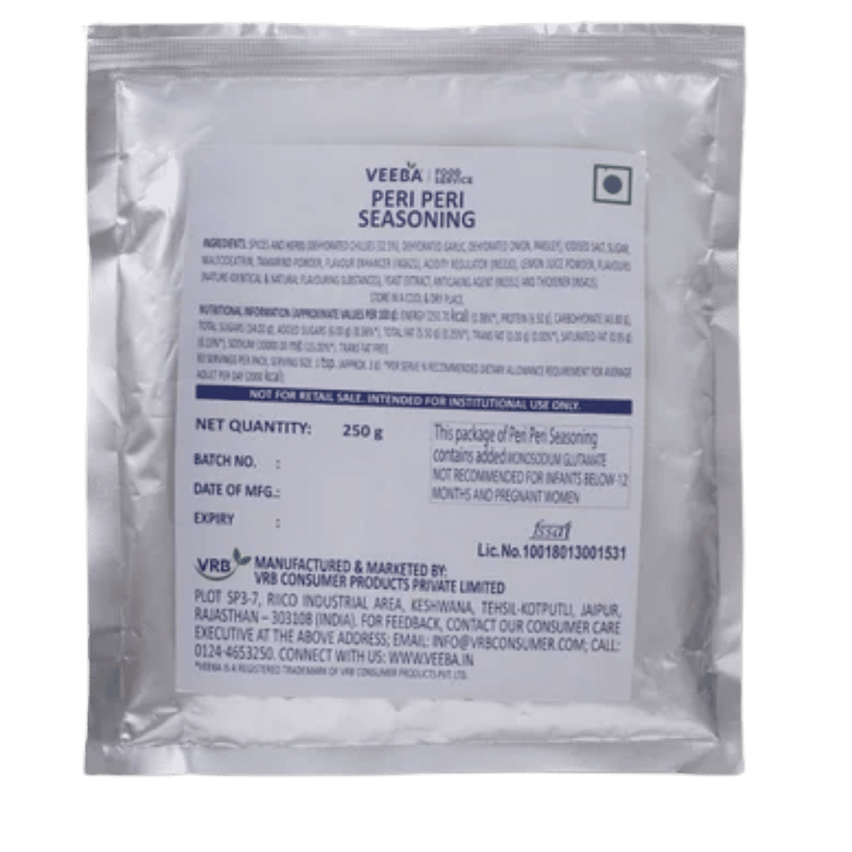 Veeba Peri Peri Seasoning-250gm