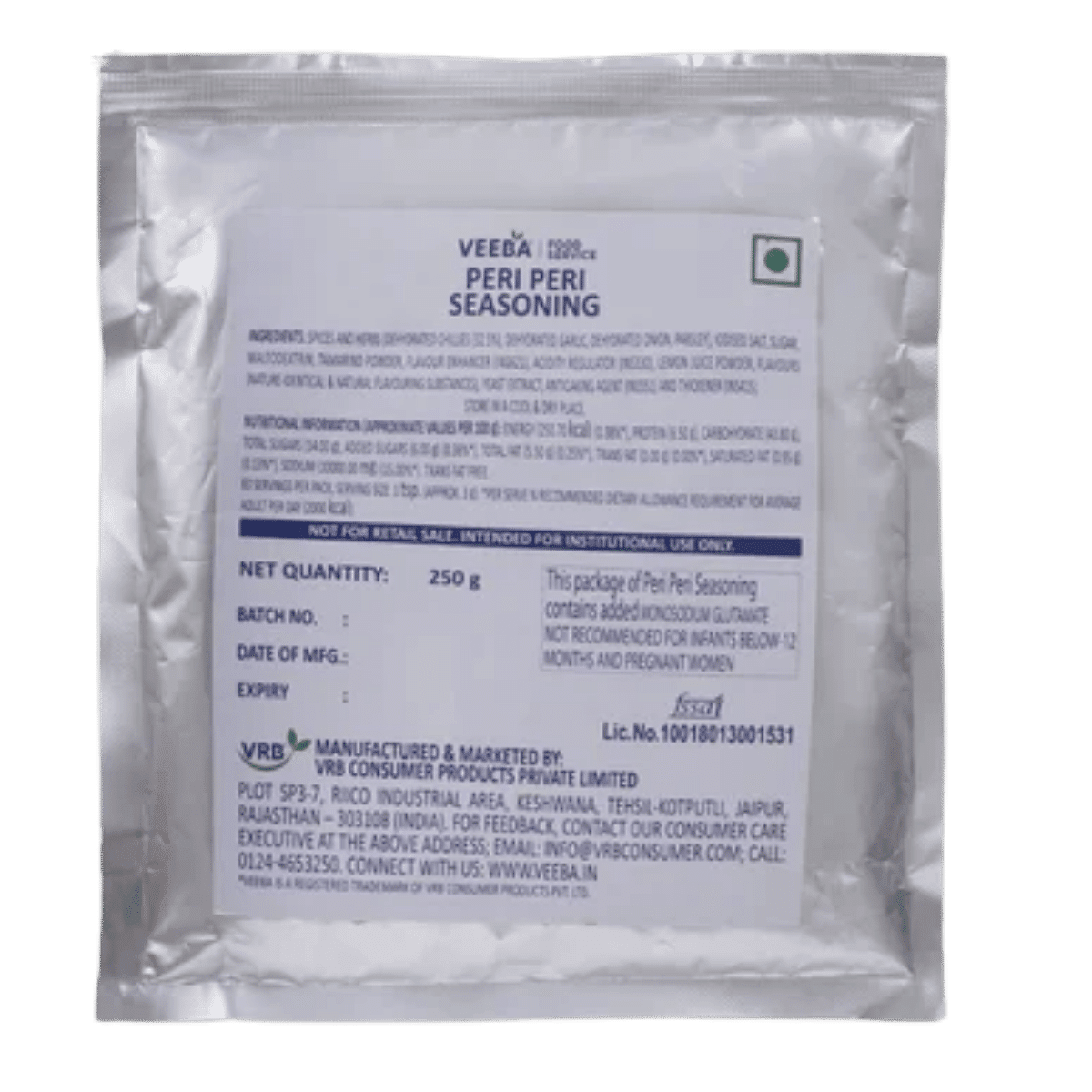 Veeba Peri Peri Seasoning-250gm