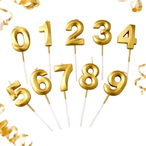 Number Candle Gold