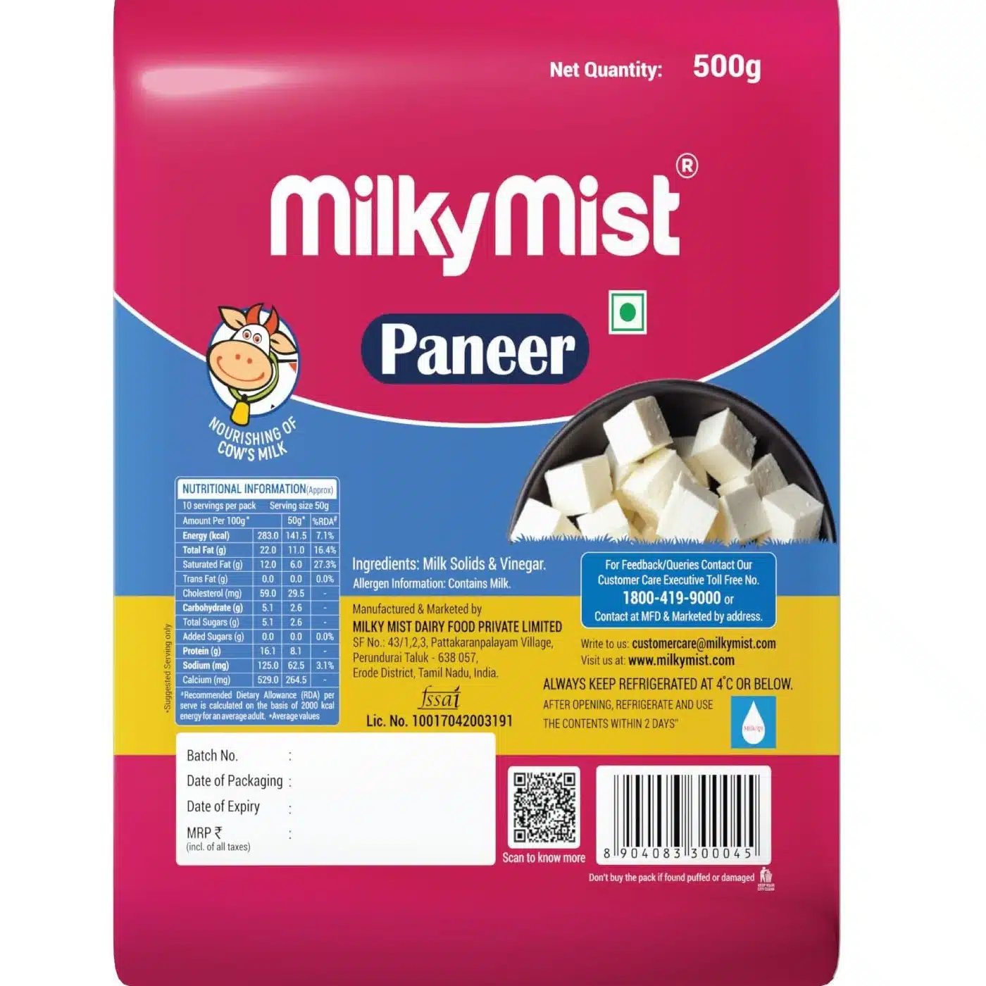 Milky Mist Fresh Paneer