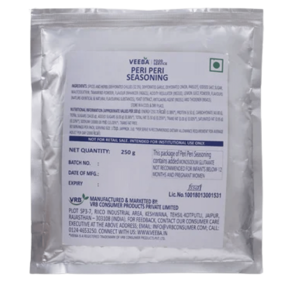 Veeba Peri Peri Seasoning-250gm