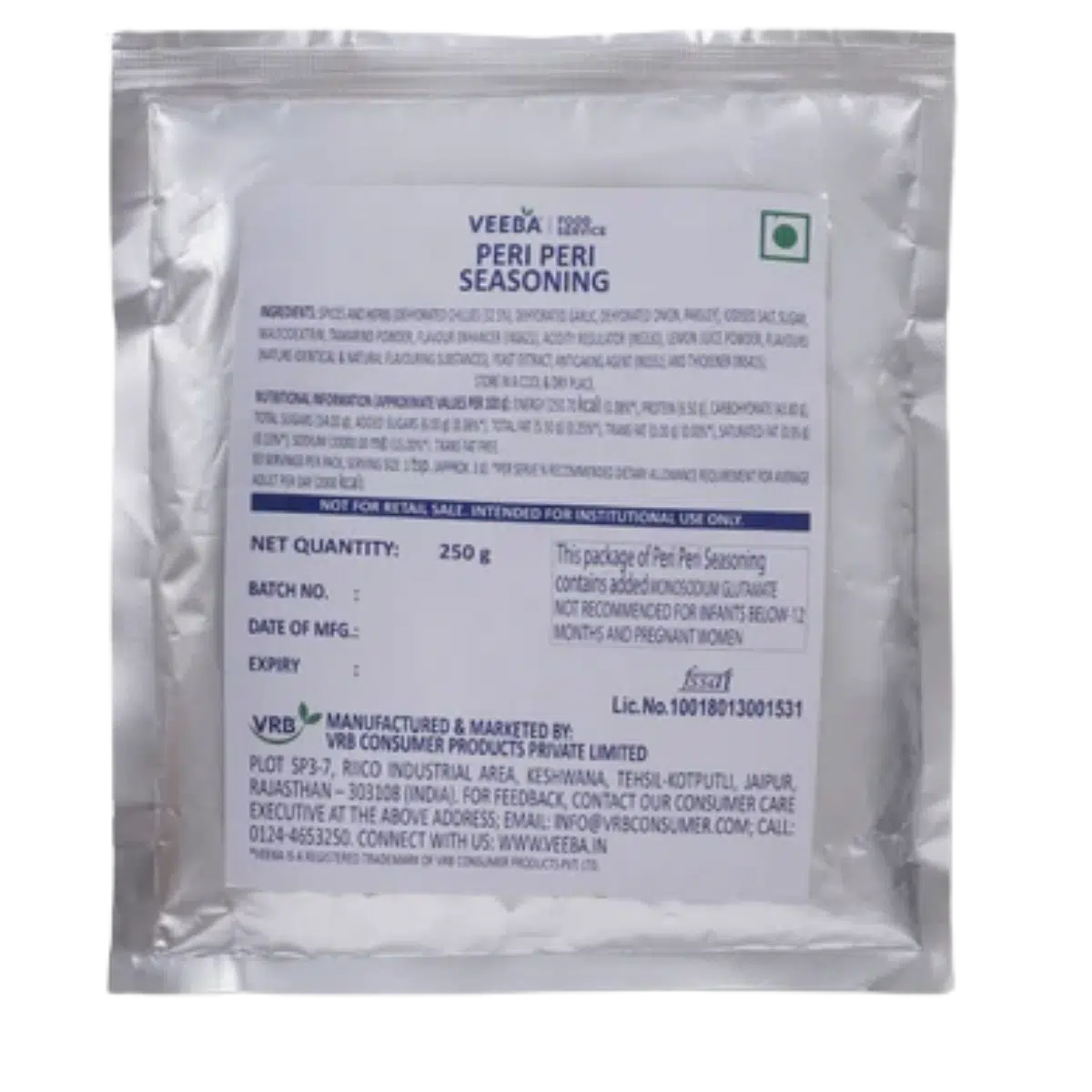 Veeba Peri Peri Seasoning-250gm