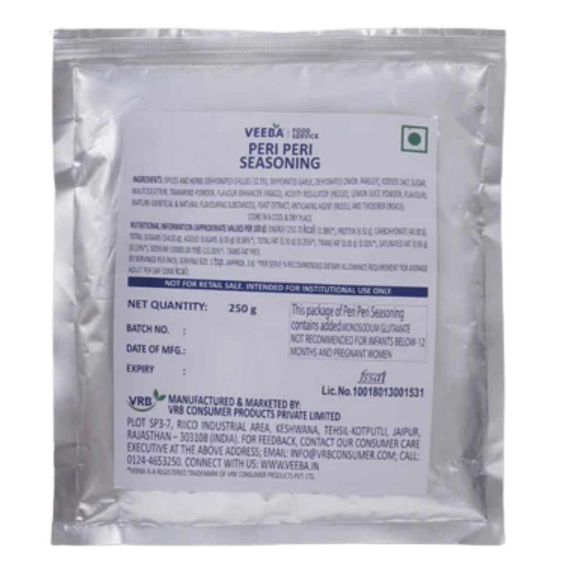 Veeba Peri Peri Seasoning-250gm