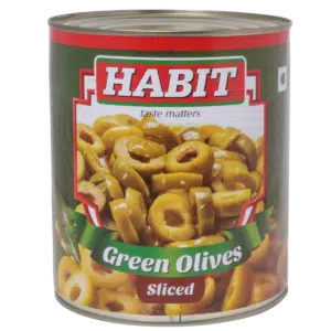 Habit Green Sliced Olives 430gm – 3kg
