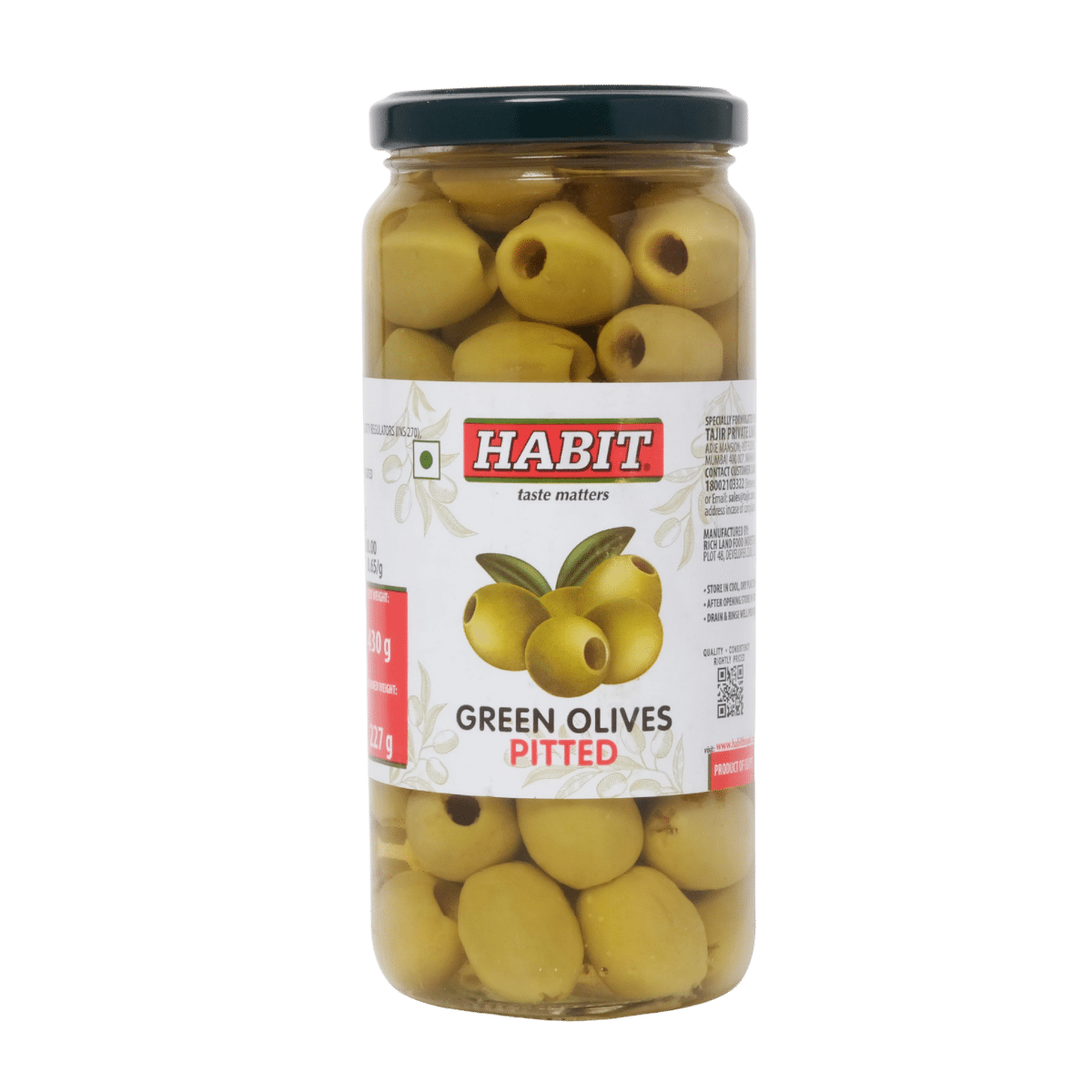 Habit Green Pitted Olived - 430 gm