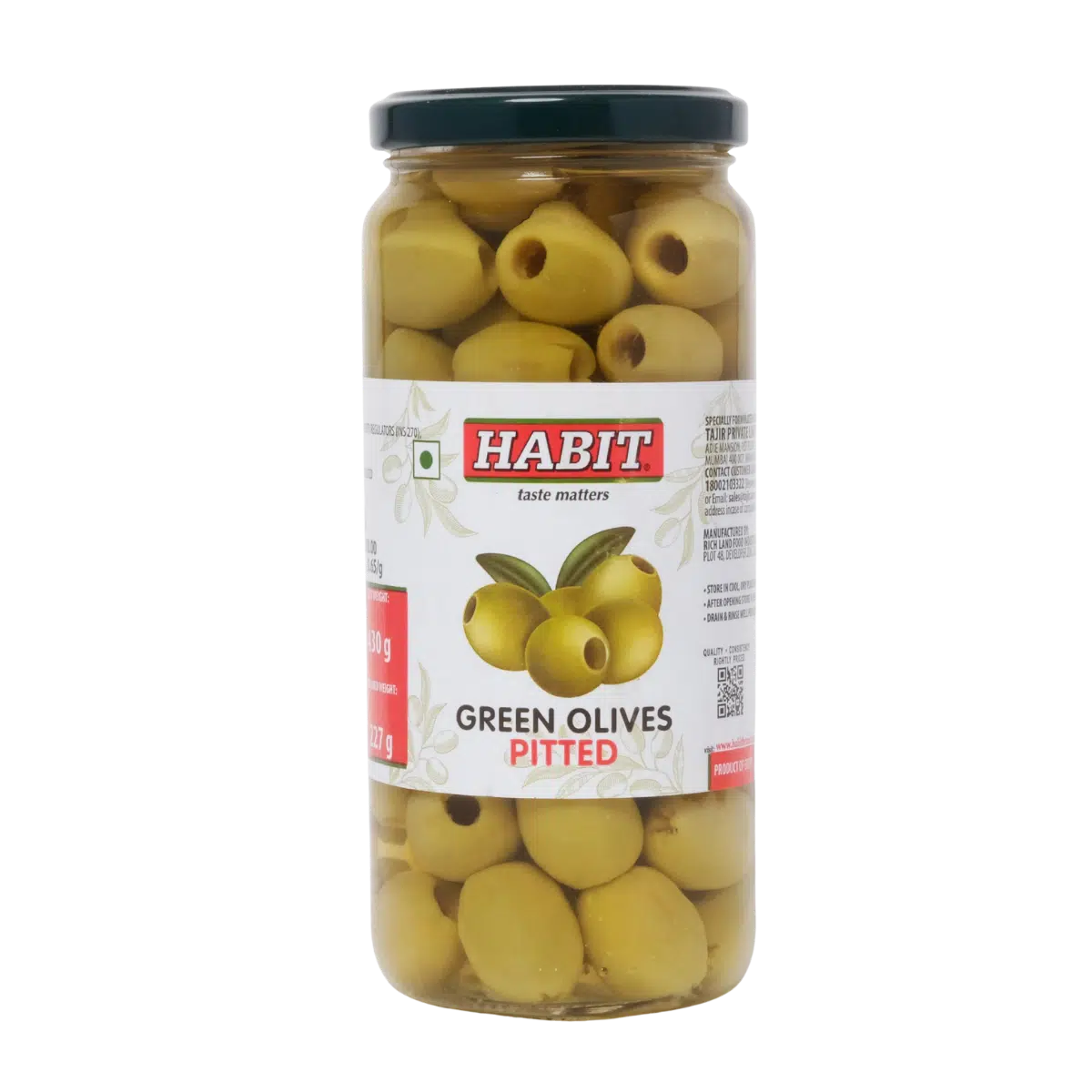 Habit Green Pitted Olived - 430 gm