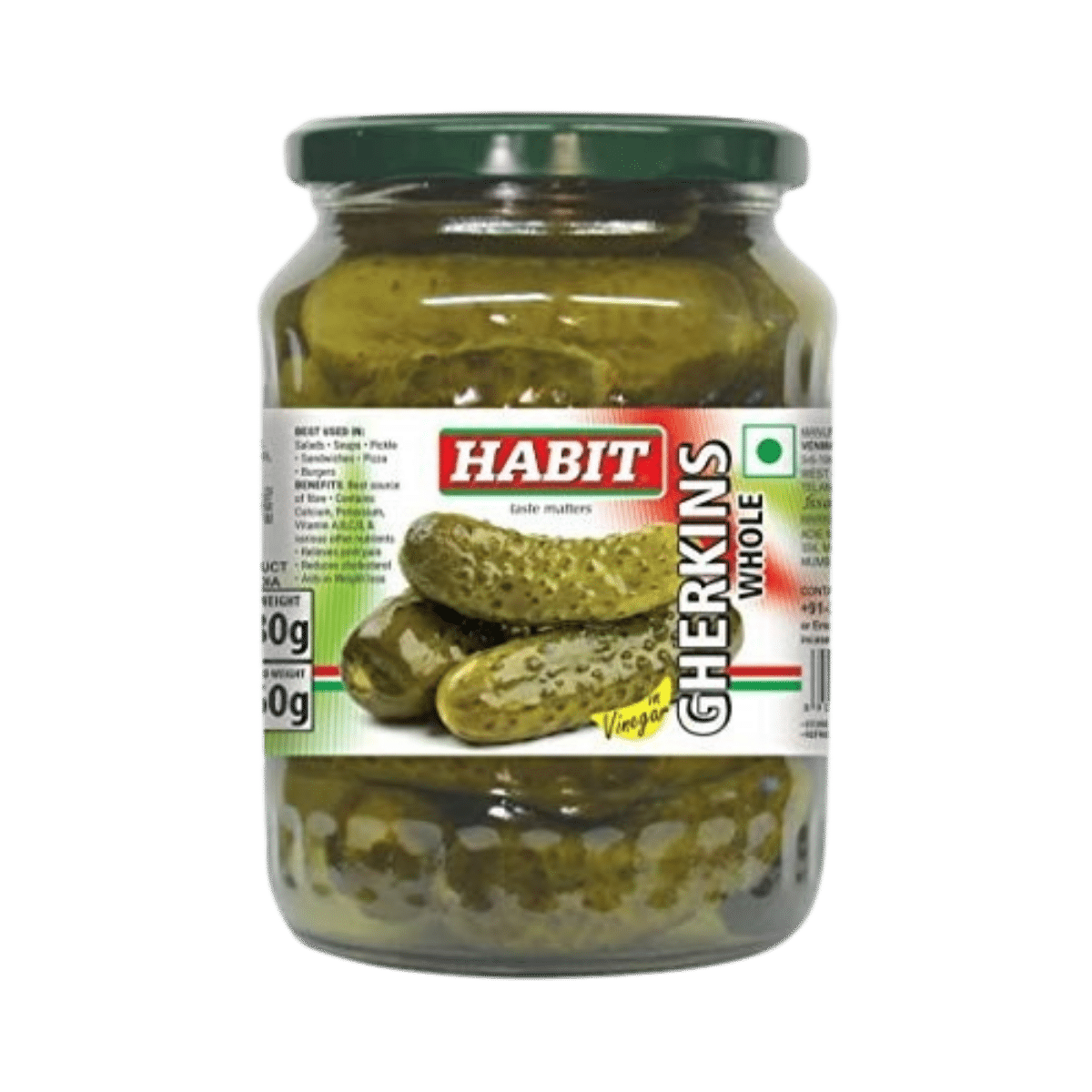 Habit Gherkins Whole-680gm