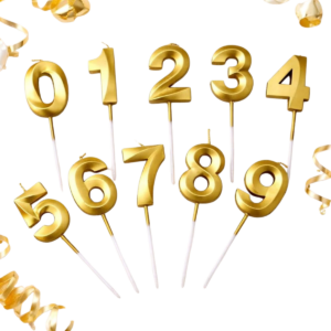 Number Candle Gold