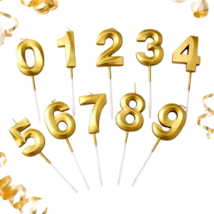 Number Candle Gold